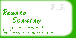 renato szantay business card